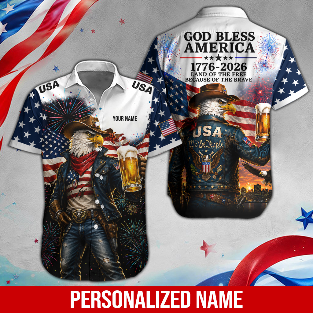Independence Day 250th Anniversary Cowboy Eagle Beer Memorial All Over Printed Clothes DA394