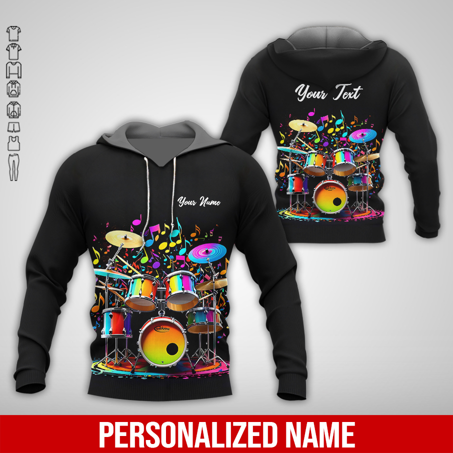 Personalized Name Love Drum All Over Printed Clothes PC834