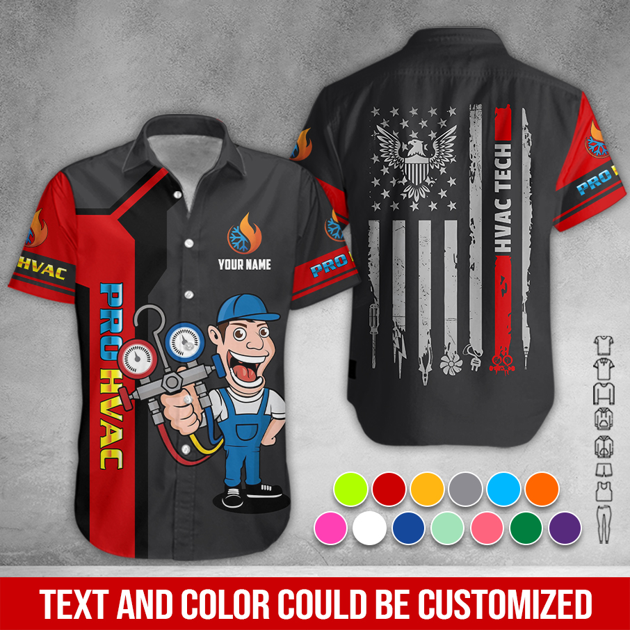 Personalized Name HVAC 3D All Over Printed Clothes PC852