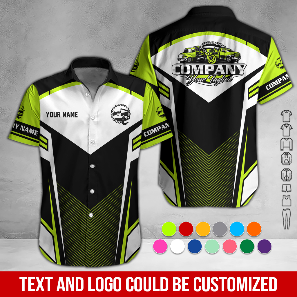 Personalized Name Tow Truck 3D All Over Printed Clothes DA418