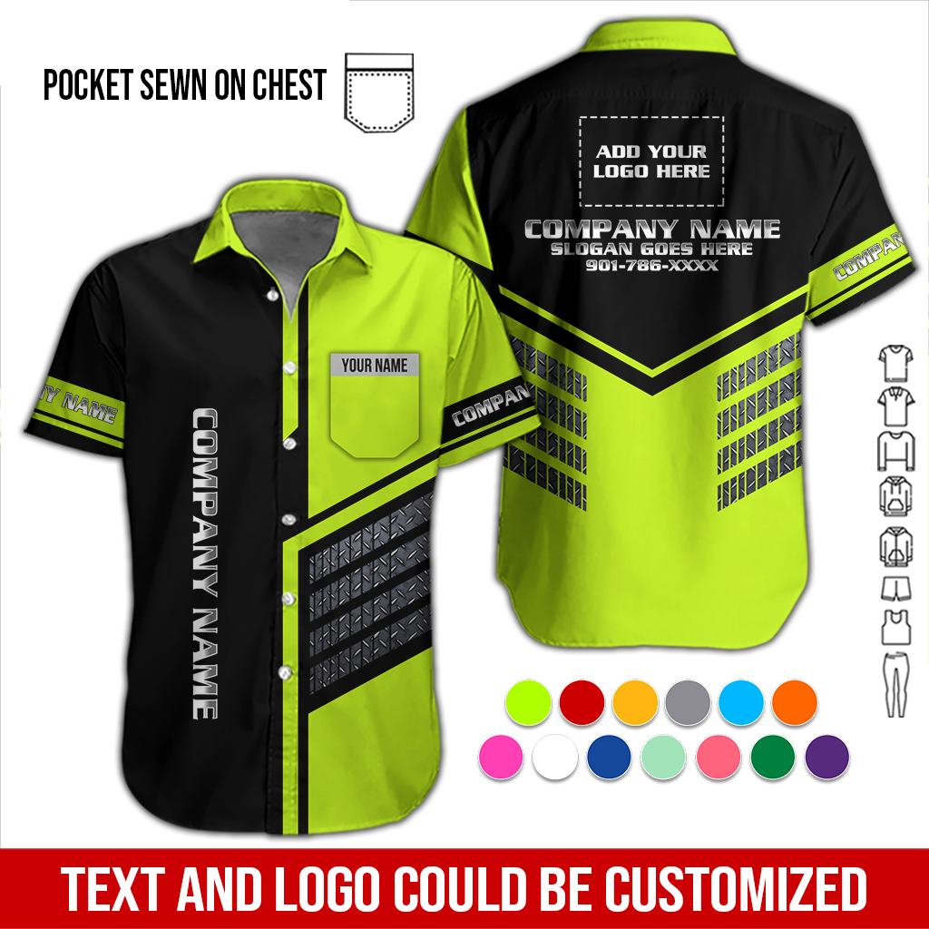 Pocket-Personalized Work Shirt for Mechanics, Electricians & HVAC DA422