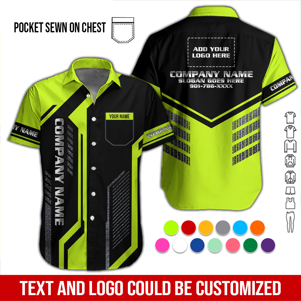 Pocket-Personalized Work Shirt for Mechanics, Electricians & HVAC DA423