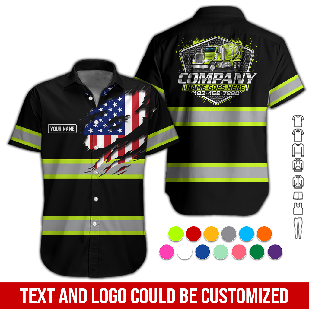 Personalized Name Cement Mixer Truck All Over Printed Clothes DA433