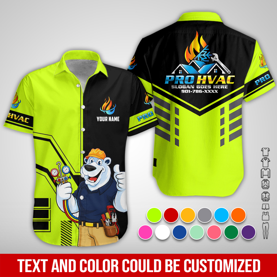 Personalized Name HVAC 3D All Over Printed Clothes PC880