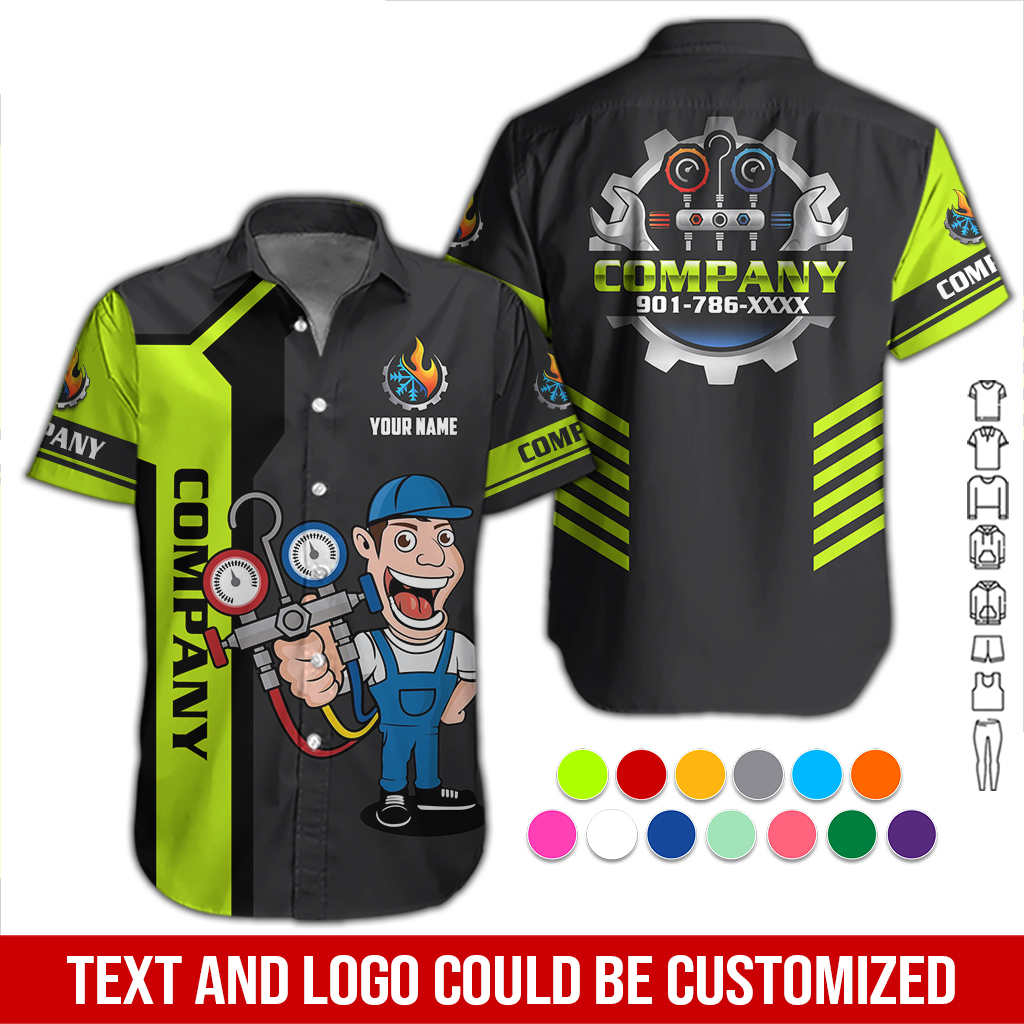 Personalized Name HVAC 3D All Over Printed Clothes DA435