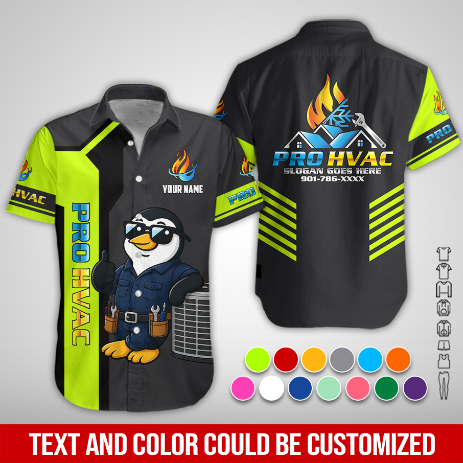 Personalized Name HVAC 3D All Over Printed Clothes ZM885