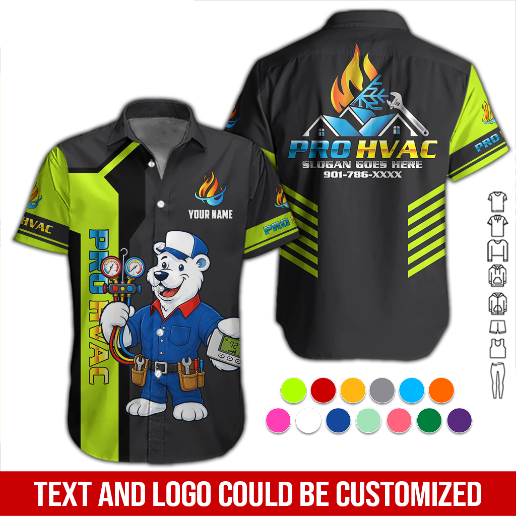 Personalized Name HVAC 3D All Over Printed Clothes DA439