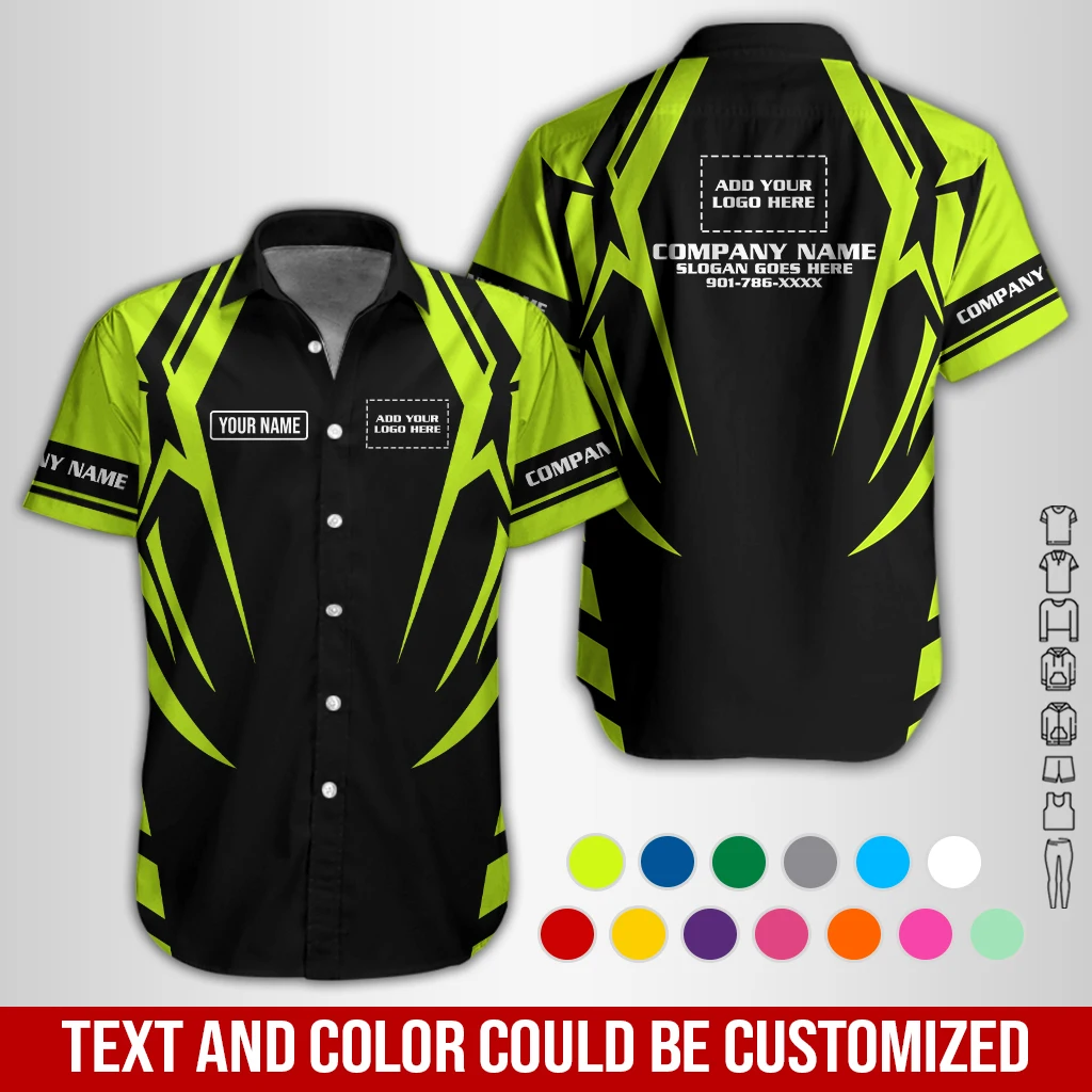 Personalized Name Workwear Style All Over Printed Clothes GL609