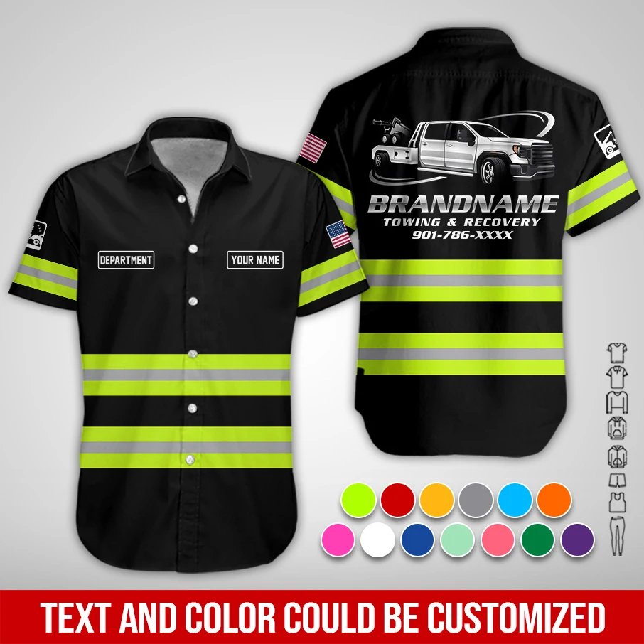 Personalized Name Tow Truck 3D All Over Printed Clothes PC925