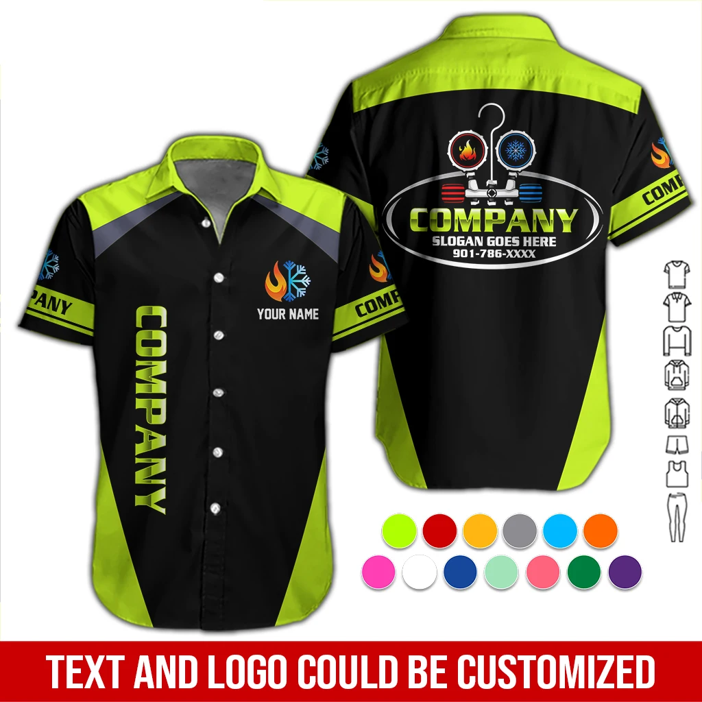 Personalized Name HVAC 3D All Over Printed Clothes DA475