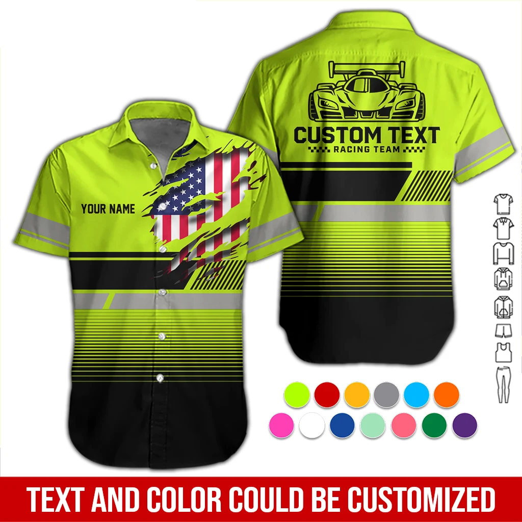 Personalized Name Racing Team All Over Printed Clothes DA486
