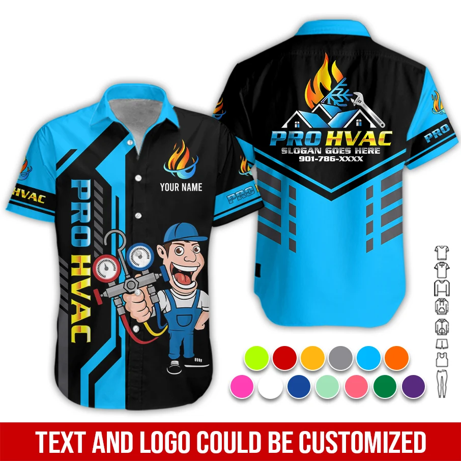 Personalized Name HVAC 3D All Over Printed Clothes ZM954