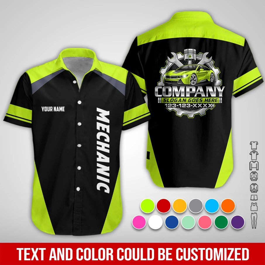 Personalized Name Auto Mechanic Uniform All Over Printed Clothes PC955