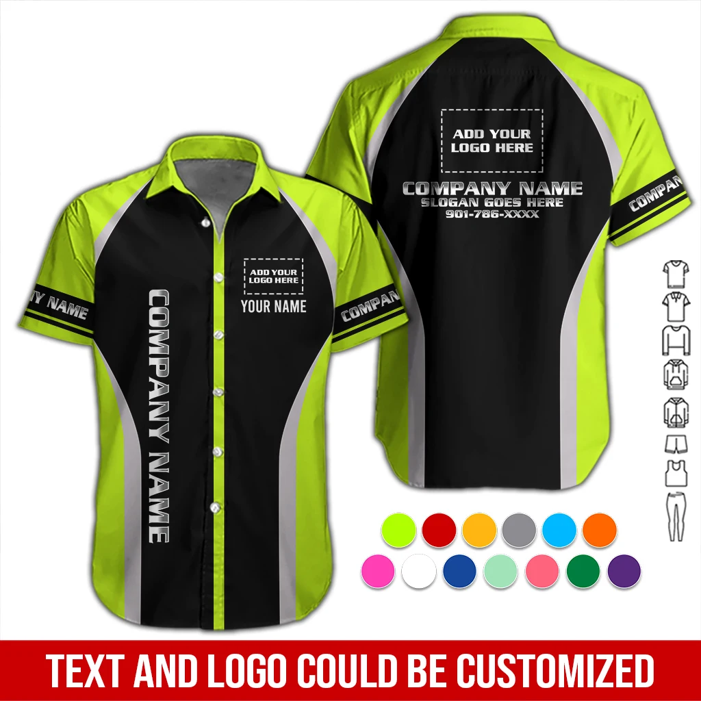 Custom Company Brand Uniform Shirt – Personalized Name, Logo & Colors DA495