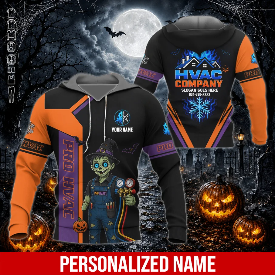 Personalized Name HVAC 3D All Over Printed Clothes PC964