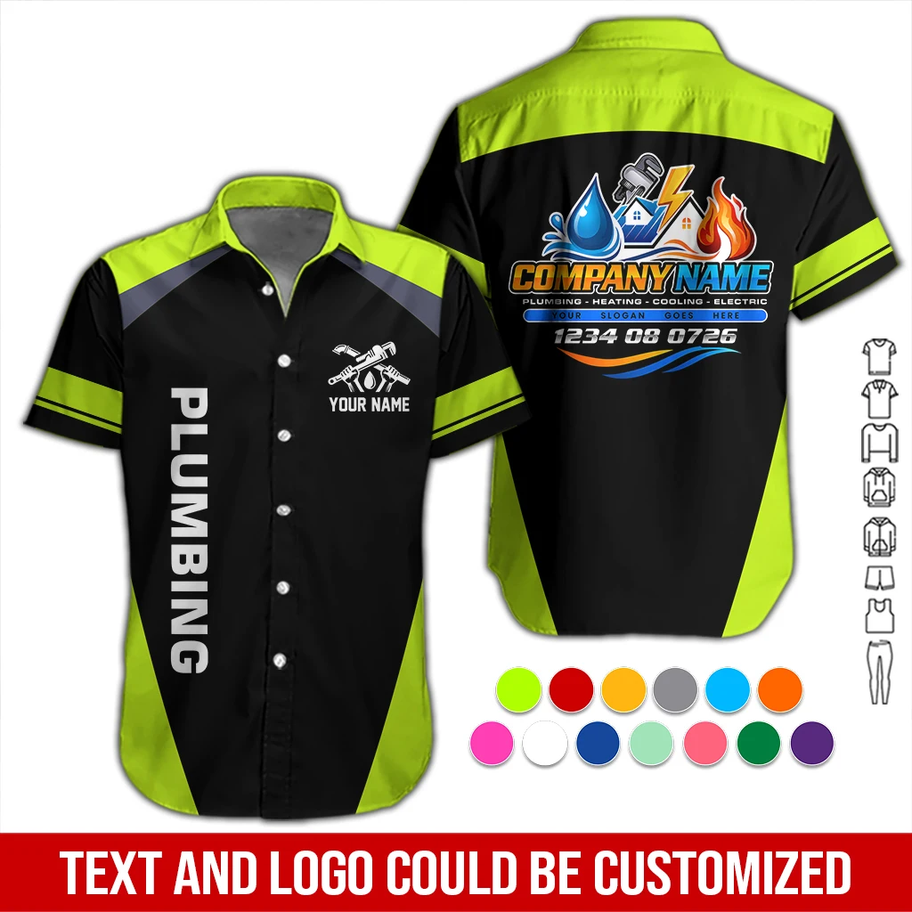 Personalized Name Plumbing Company All Over Printed Clothes DA503