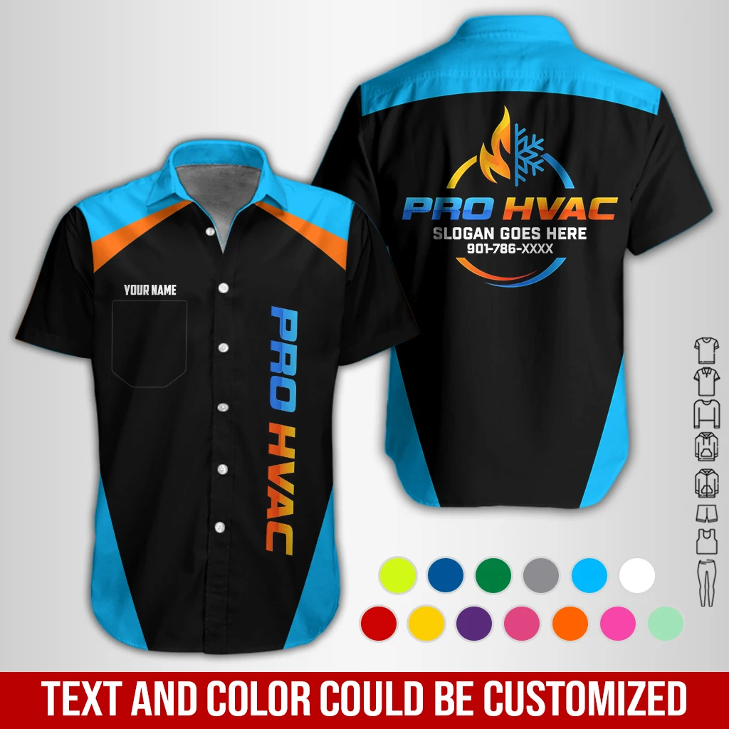 Personalized Name HVAC 3D All Over Printed Clothes GL670