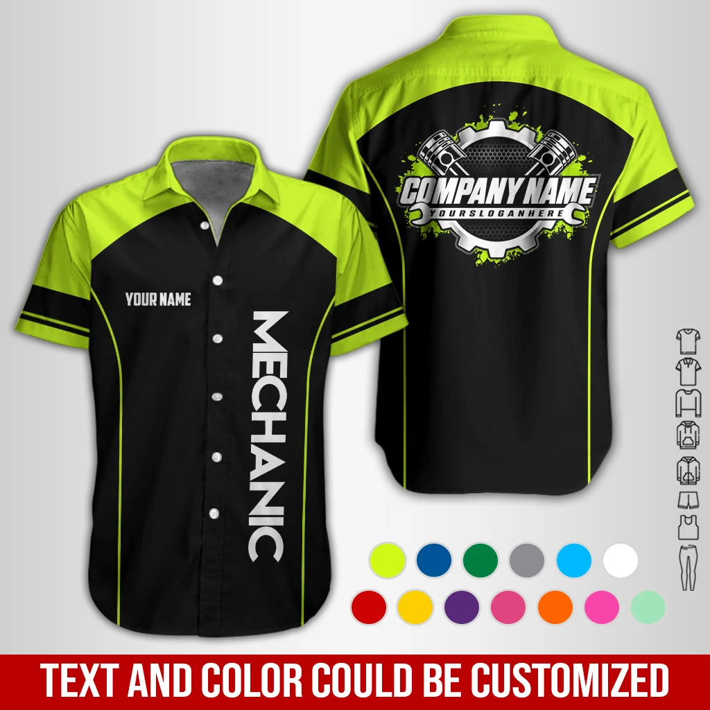 Personalized Name Mechanic Uniform All Over Printed Clothes GL671
