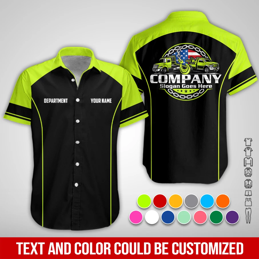 Personalized Name Tow Truck American 3D All Over Printed Clothes PC973