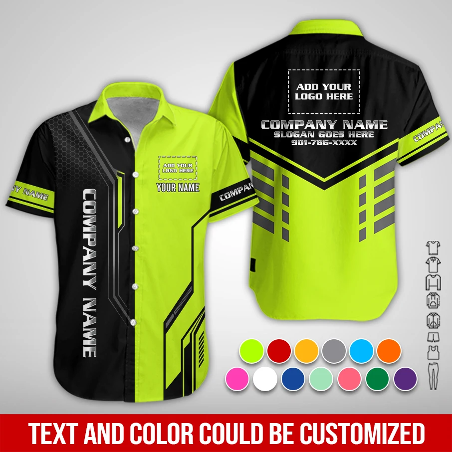 Custom Company Brand Uniform Shirt – Personalized Name, Logo & Colors ZM967