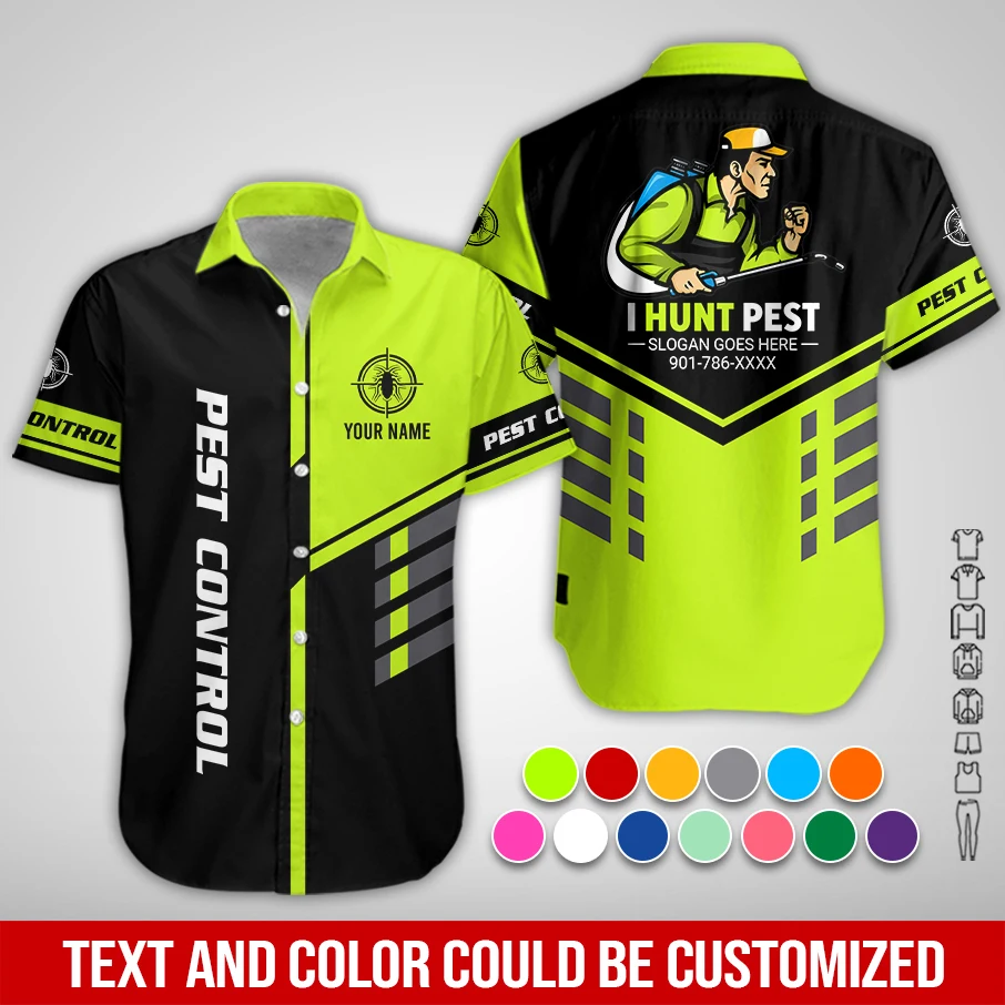 Personalized Name Pest Control Service Best Uniform 3D All Over Printed Clothes PC980