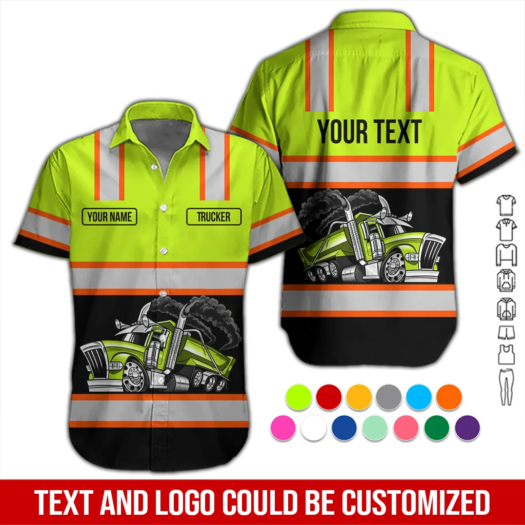 Personalized Dump Truck Driver Work Shirt — Custom Name & Colors DA515