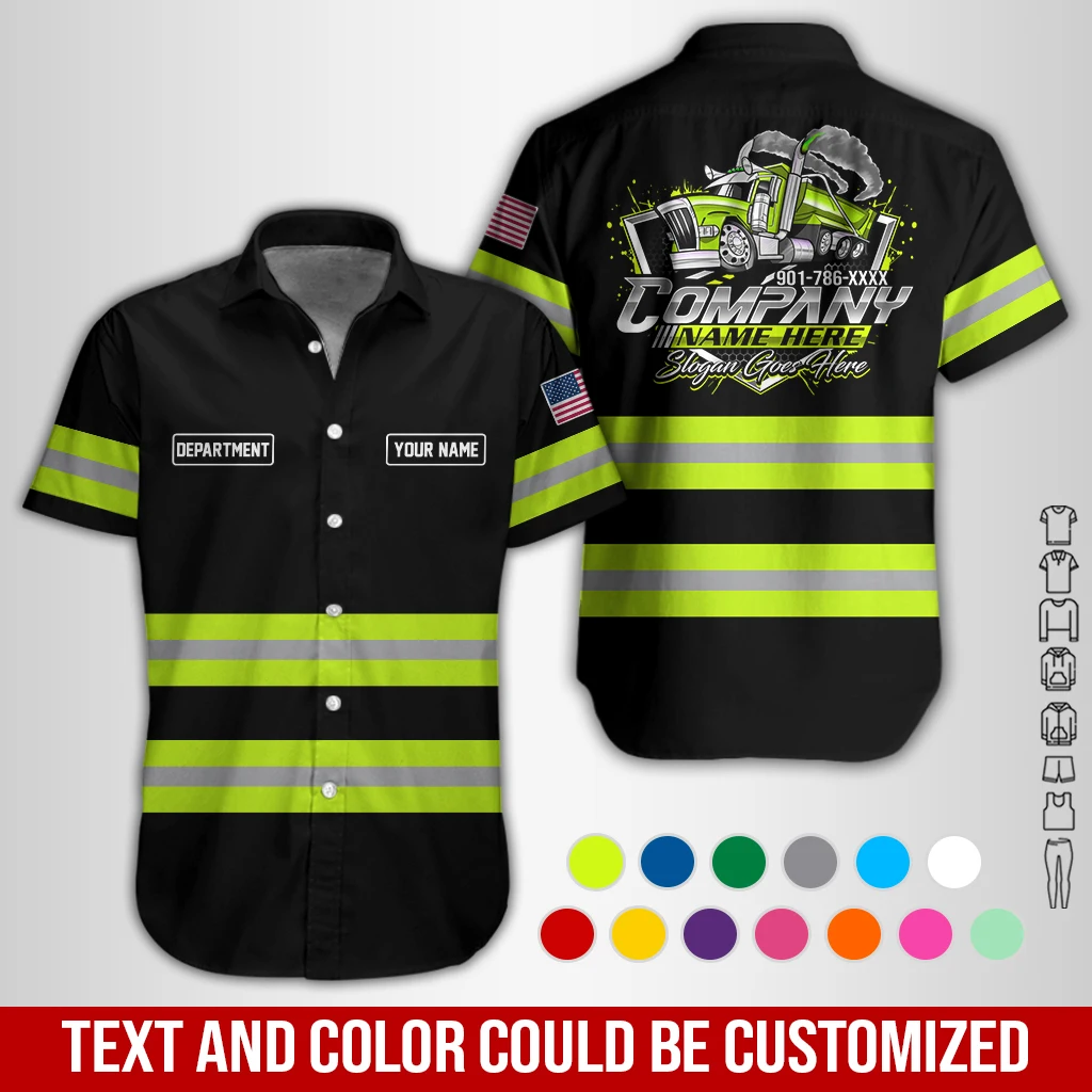 Personalized Dump Truck Driver Work Shirt — Custom Name & Colors GL680