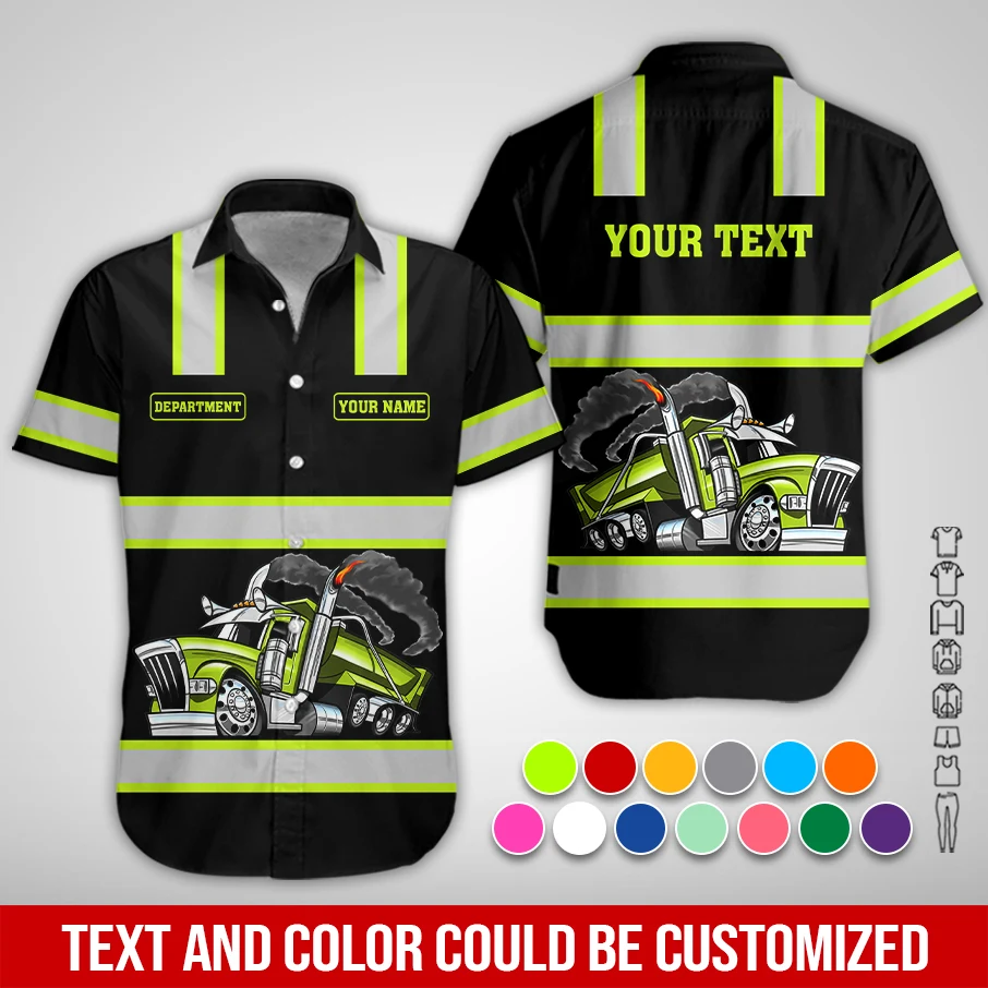 Personalized Dump Truck Driver Work Shirt — Custom Name & Colors PC985