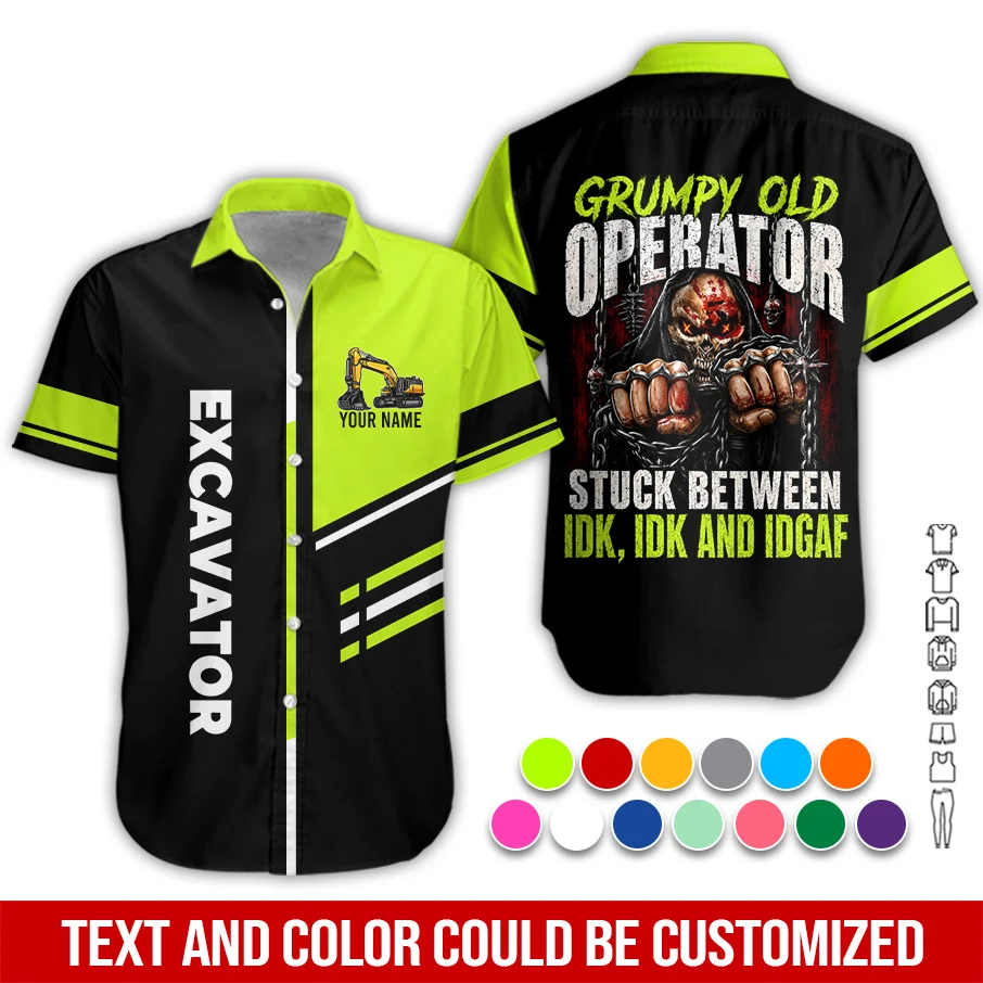 Personalized Name Excavator Operator All Over Printed Clothes PC989