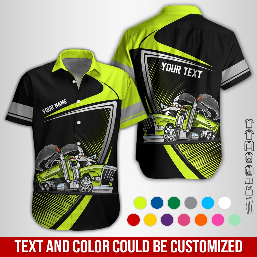 Personalized Dump Truck Driver Work Shirt — Custom Name & Colors GL684