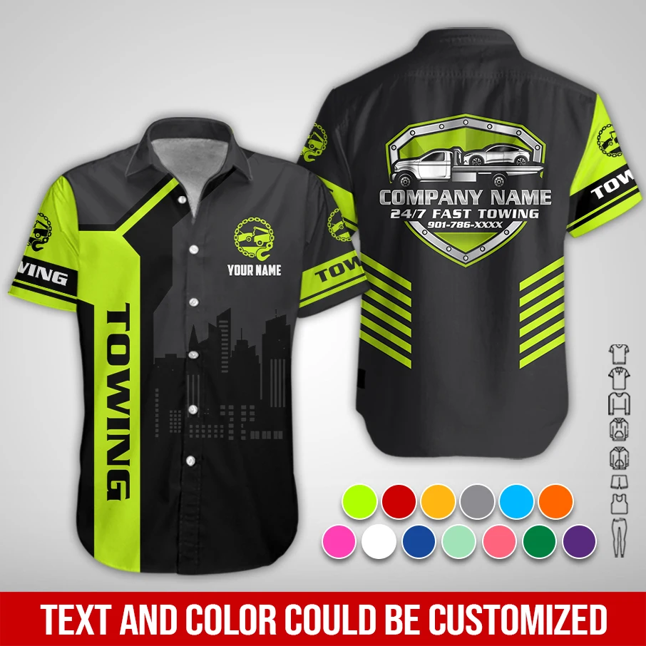 Personalized Name Towing Service & Recovery 3D All Over Printed Clothes PC996