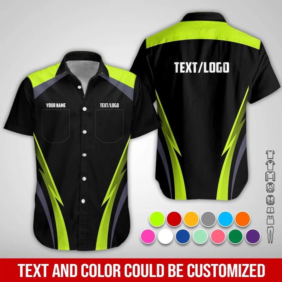 Personalized Name And Color Electrical Uniform All Over Printed Clothes PM05