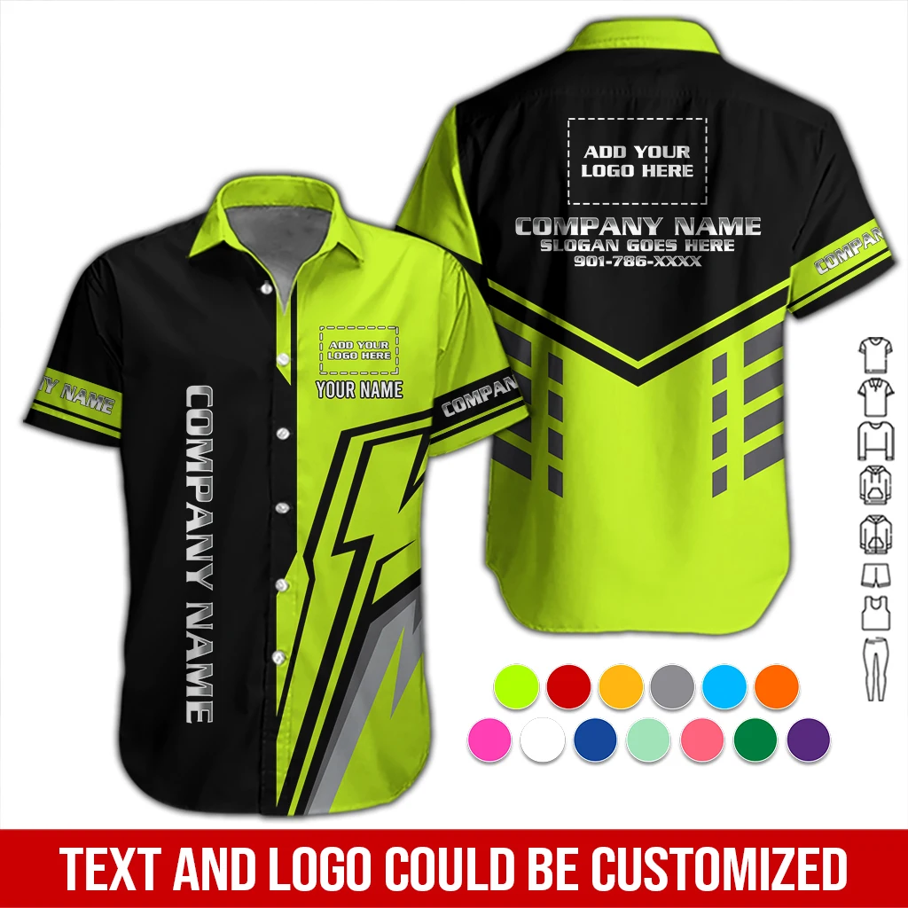 Personalized Name And Color Electrical Uniform All Over Printed Clothes DA533