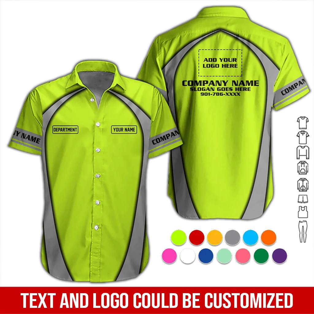 Personalized Name And Color Electrical Uniform All Over Printed Clothes DA535