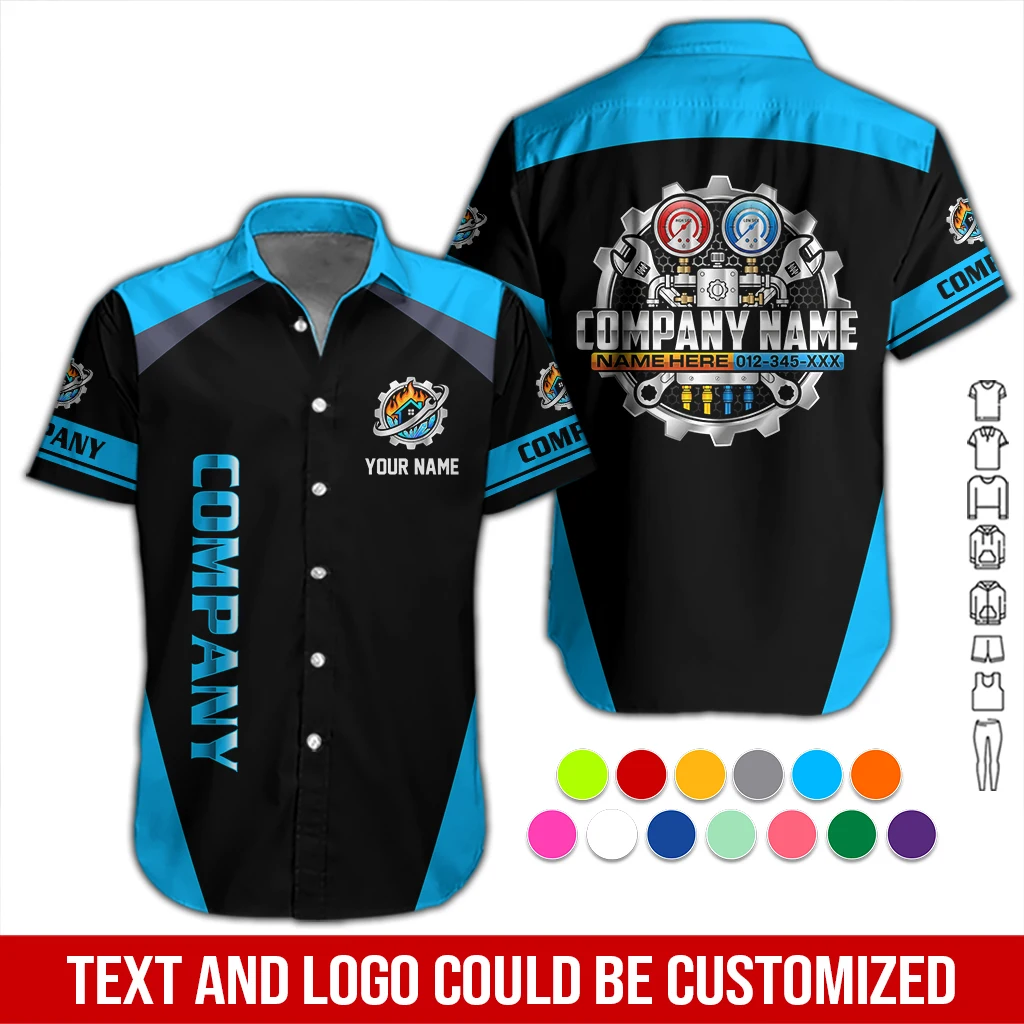 Personalized Name HVAC 3D All Over Printed Clothes DA537