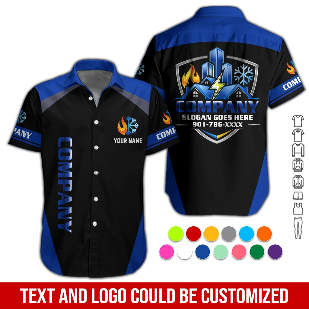 Personalized Name HVAC 3D All Over Printed Clothes DA538