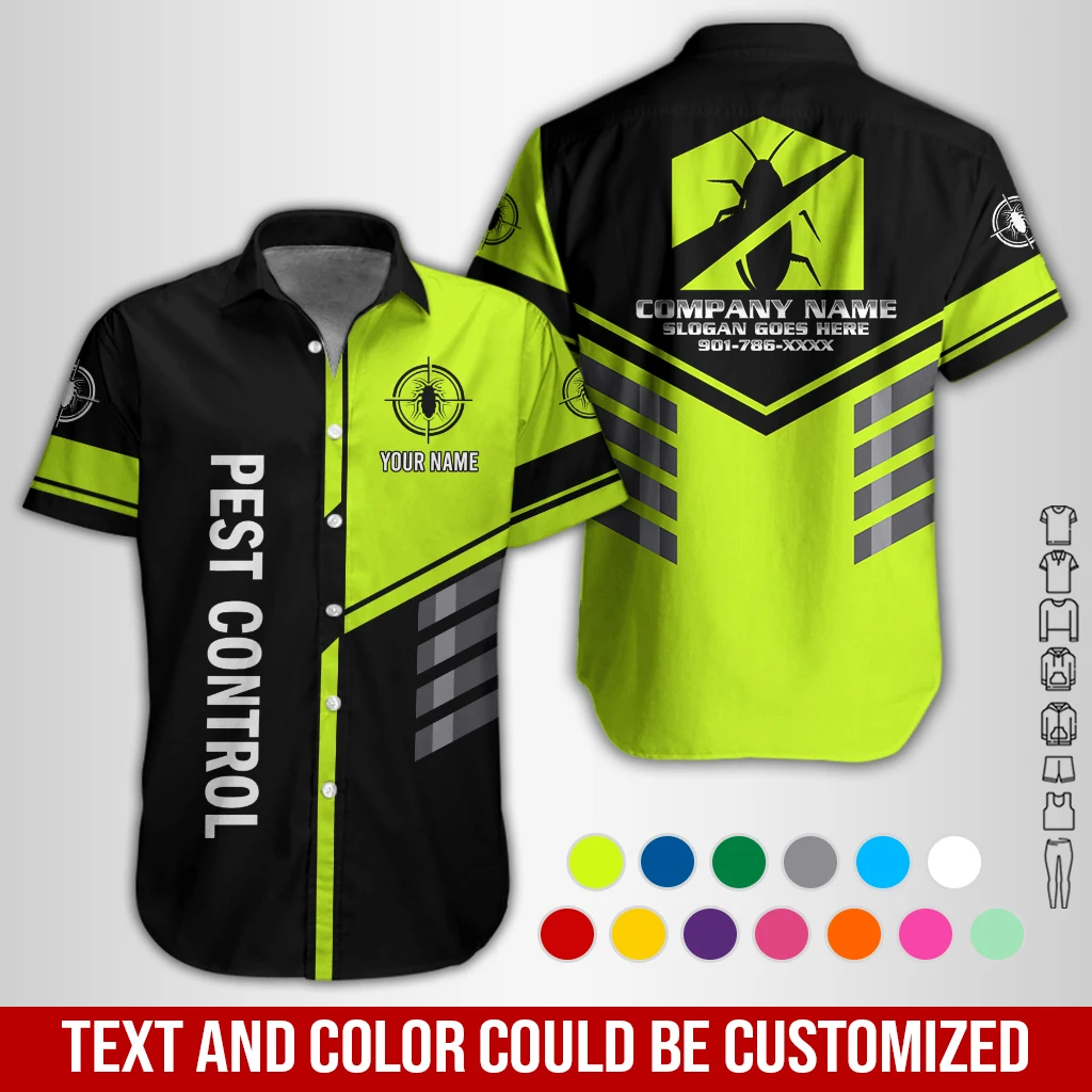 Personalized Name Pest Control Service Best Unifomr 3D All Over Printed Clothes GL705