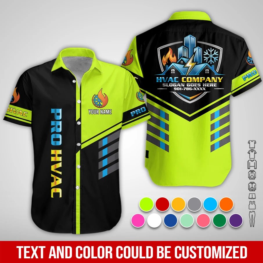 Personalized Name HVAC 3D All Over Printed Clothes PM30