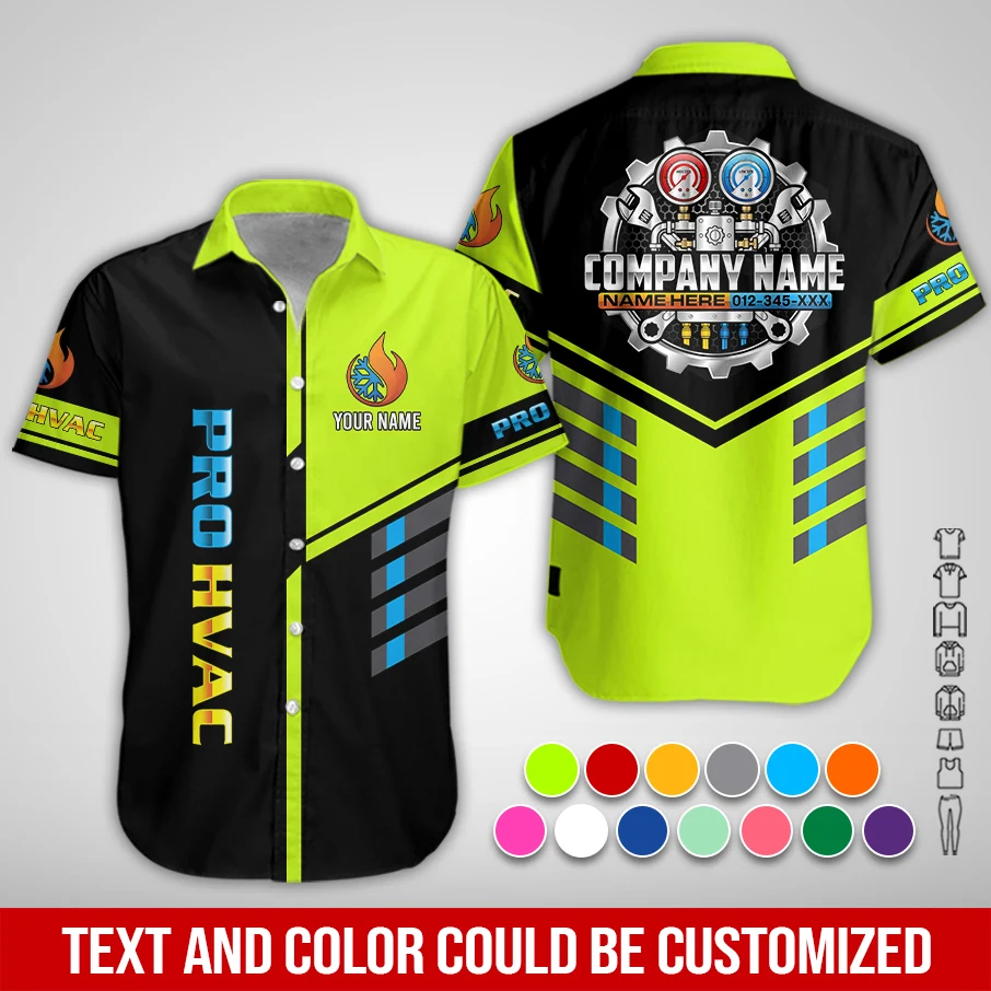 Personalized Name HVAC 3D All Over Printed Clothes PM31