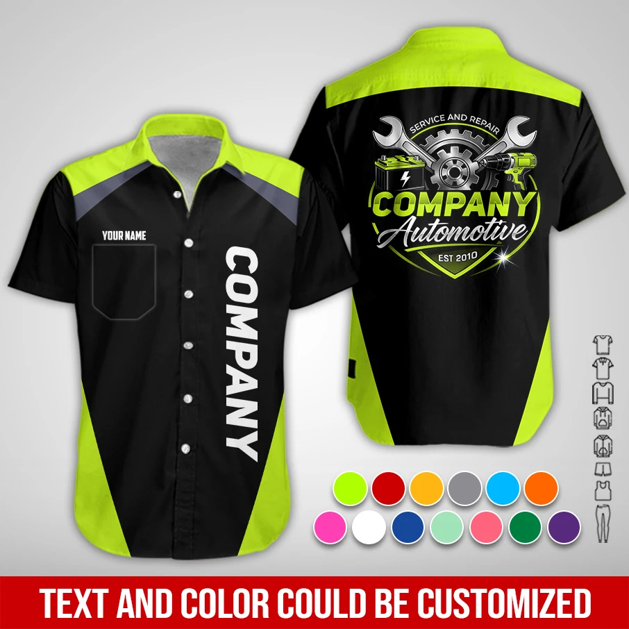 Customized Text Mechanic 3D All Over Printed Clothes PM41