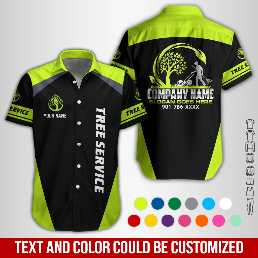 Personalized Name Tree Service 3D All Over Printed Clothes GL725