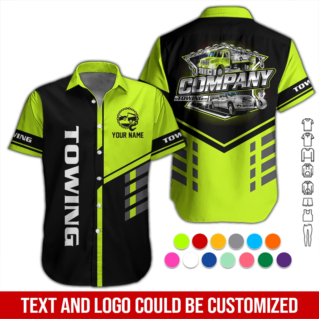Personalized Name Custom Towing Service All Over Printed Clothes DA564