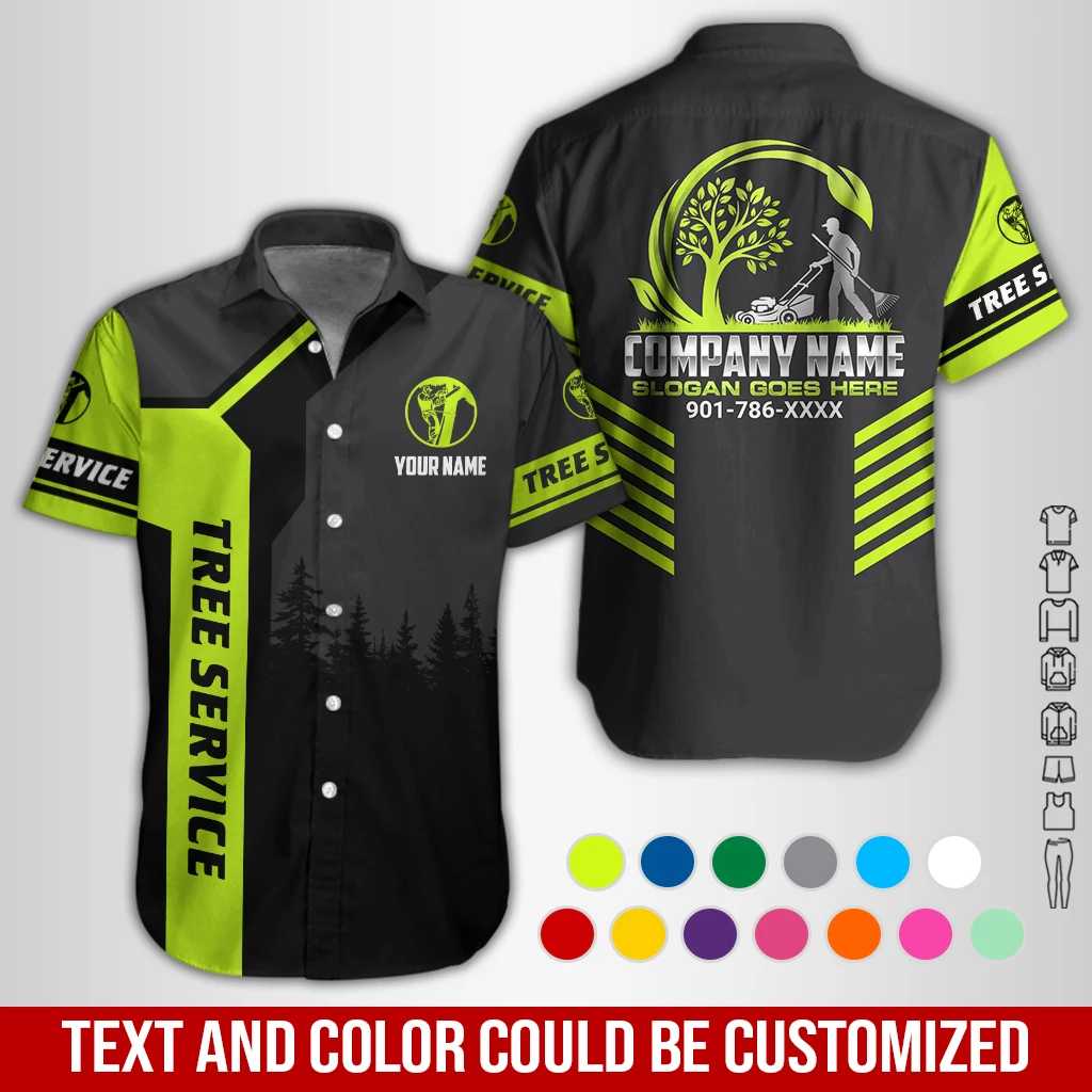 Personalized Name Tree Service 3D All Over Printed Clothes GL726