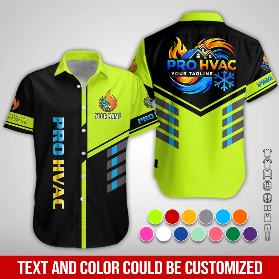 Personalized Name HVAC 3D All Over Printed Clothes PL38