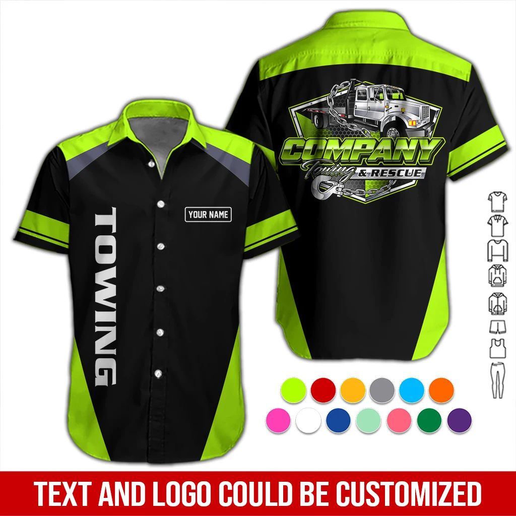 Personalized Name Custom Towing Service All Over Printed Clothes DA568