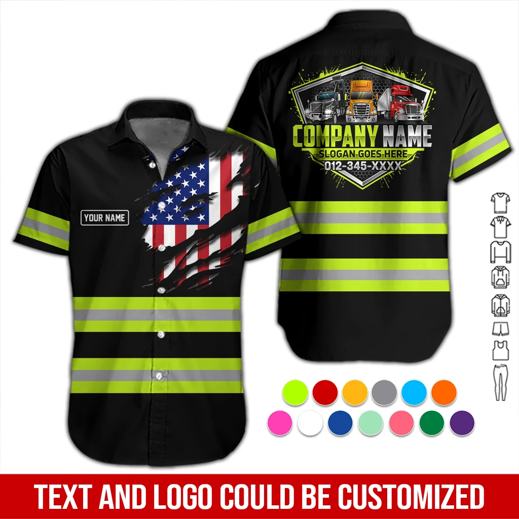 Personalized Name Trucking Workwear Style All Over Printed Clothes DA573