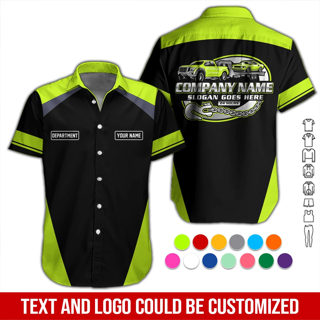 Personalized Name Custom Towing Service All Over Printed Clothes DA575