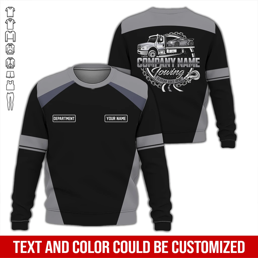Personalized Name Custom Towing Service All Over Printed Clothes DA576