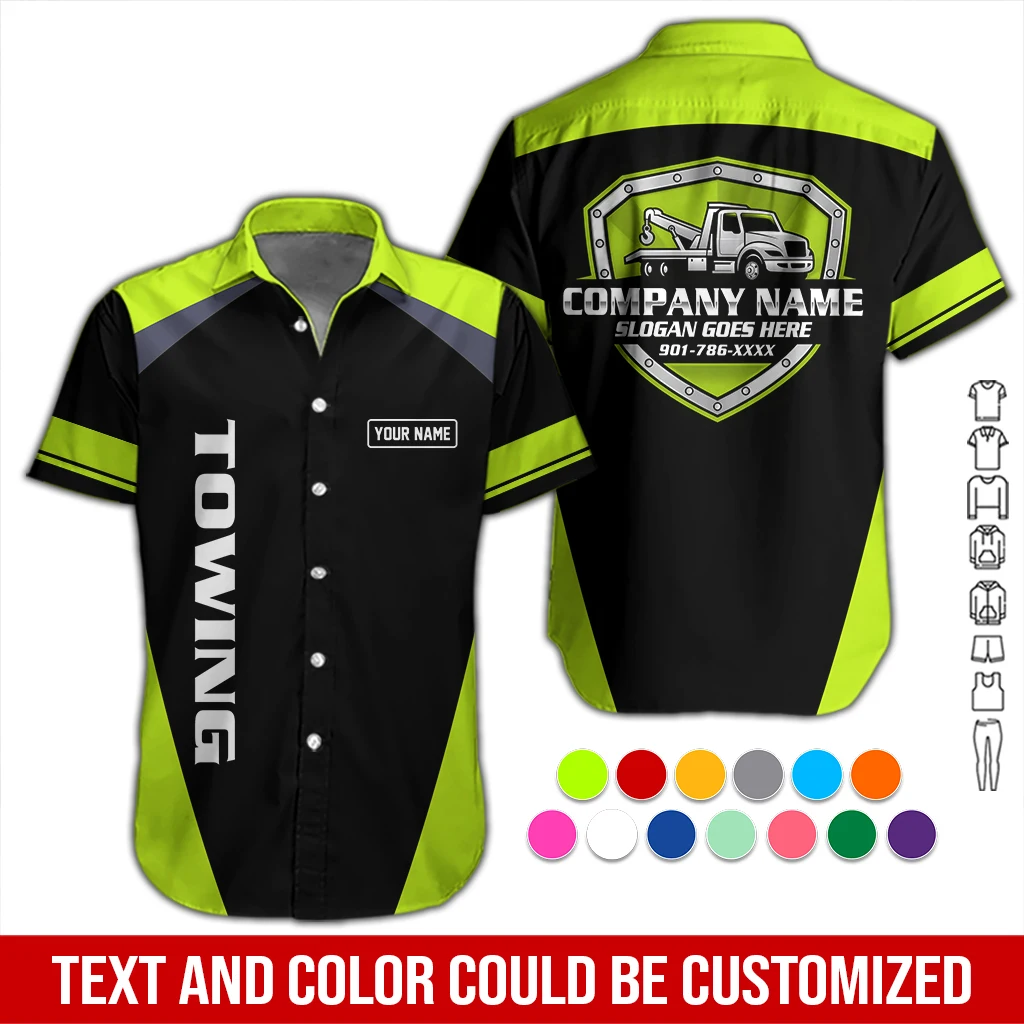Personalized Name Custom Towing Service All Over Printed Clothes DA577
