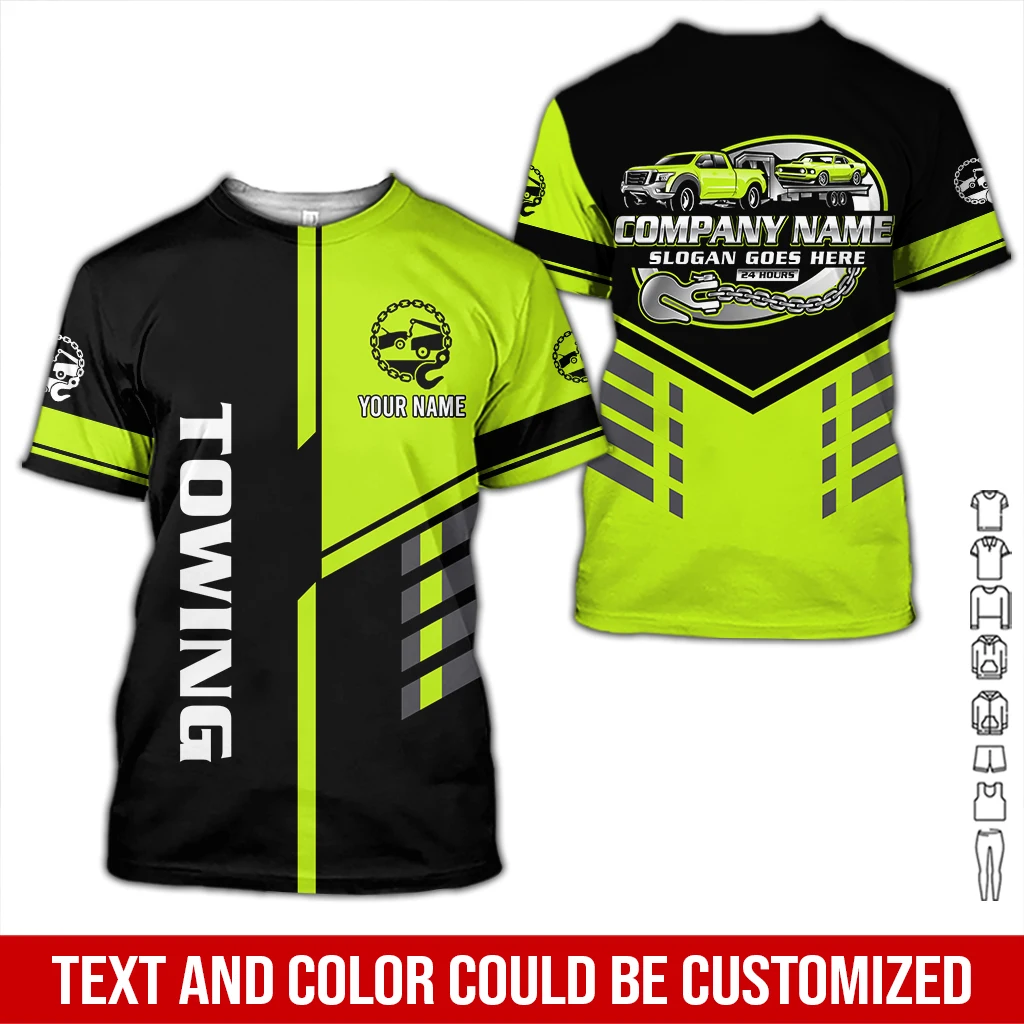 Personalized Name Custom Towing Service All Over Printed Clothes DA578